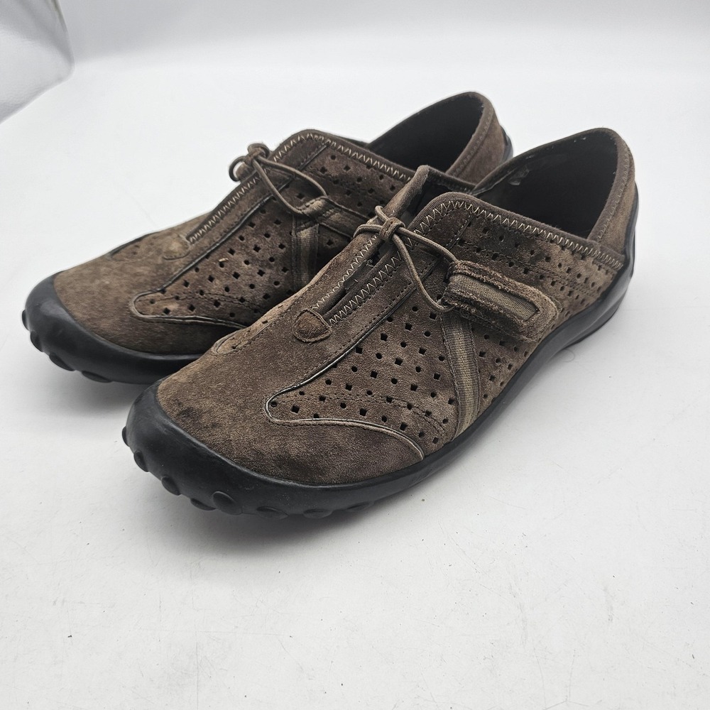 Privo Shoes Womens Size 8 Brown Leather Slip On Walking Comfort Casual Sneaker
